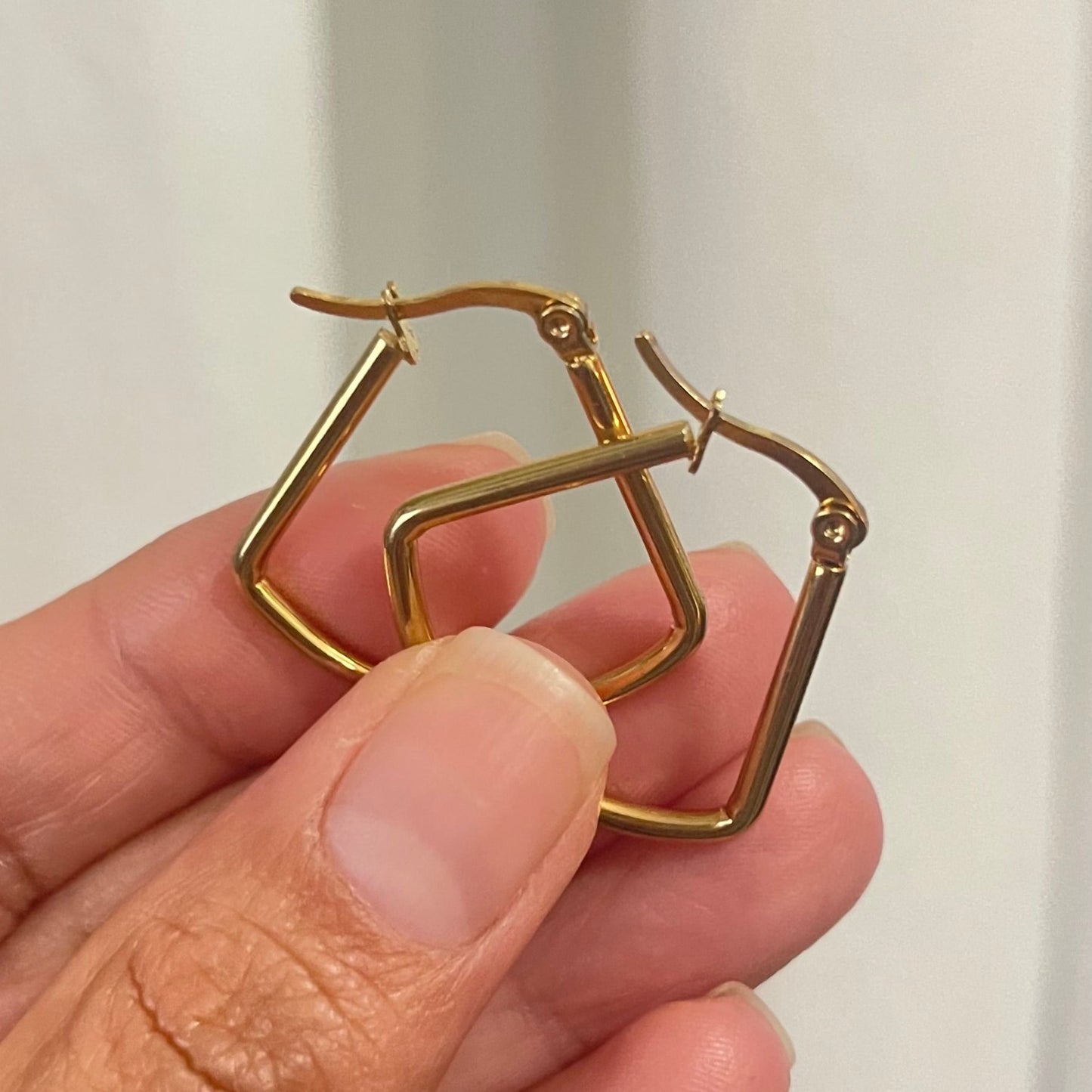 Gorgeous Stainless Steel 18K gold plated Earrings hoops Their secure French lock closure ensures a timeless, sophisticated look that will elevate any ensemble.