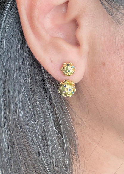 Double Ball Stud Earrings