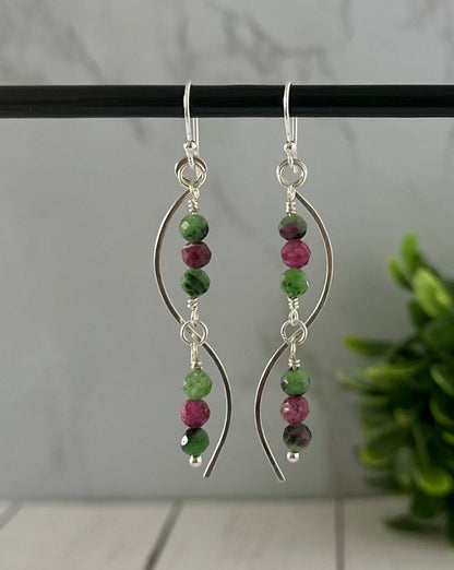 Ruby Zoisite earrings