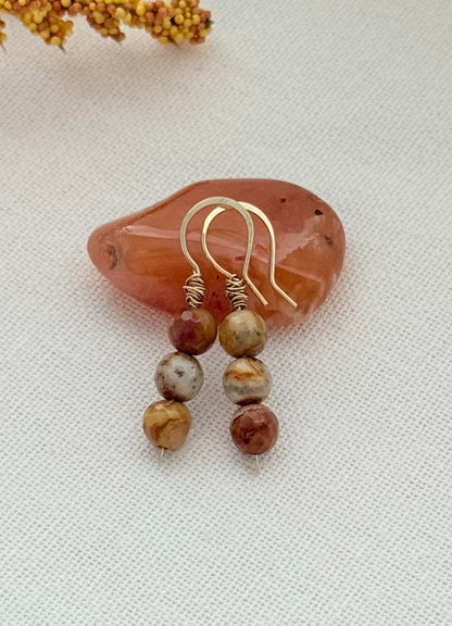 14K gold filled Agate drop earrings
