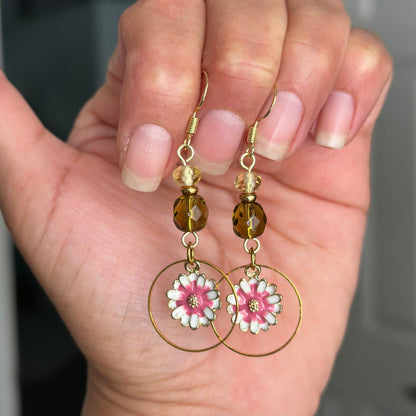 Cool and pretty earrings! 2 3/4 inches length, lightweight for wear every day