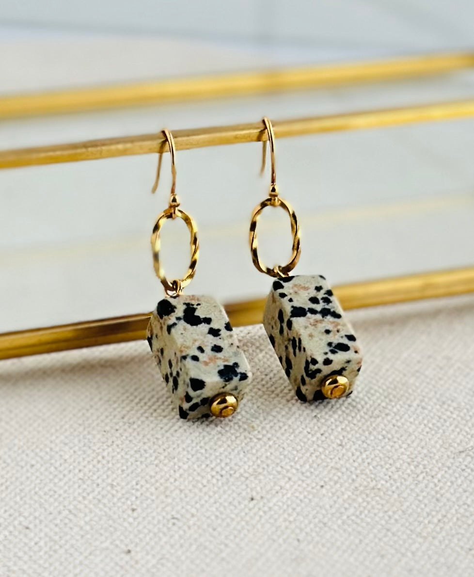 Dalmatian Dangle earrings