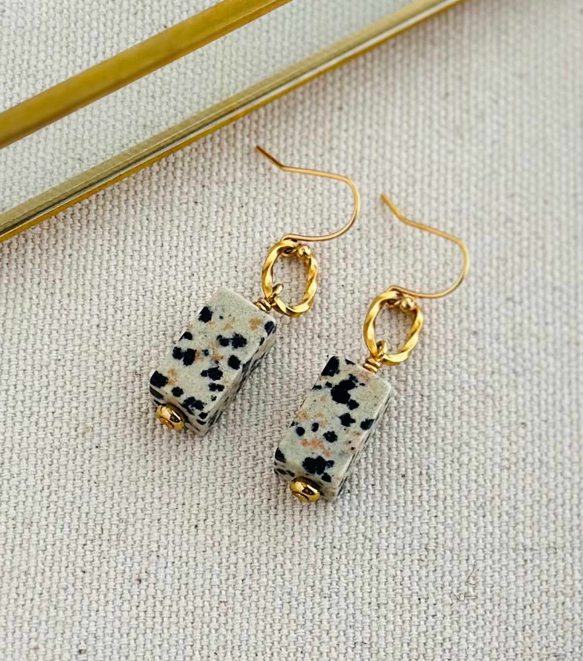 Dalmatian Dangle earrings