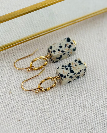 Dalmatian Dangle earrings