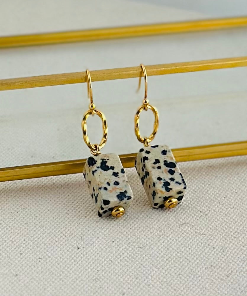 Dalmatian Dangle earrings