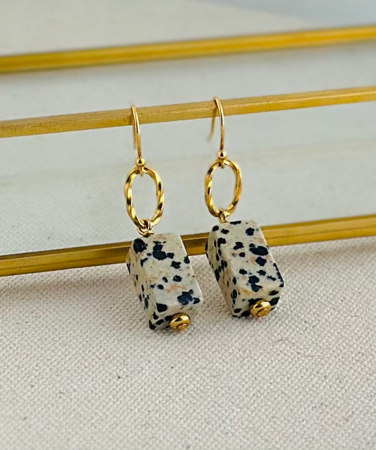 Dalmatian Dangle earrings