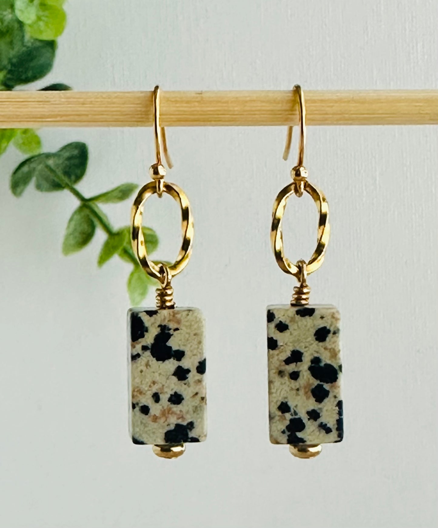 Dalmatian Dangle earrings