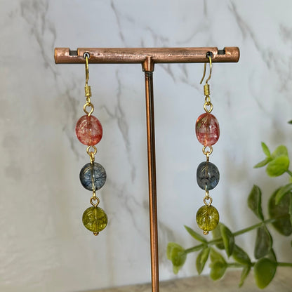 Make a statement with these vibrant earrings, 2 1/4 inches length and hypoallergenic ear hooks.