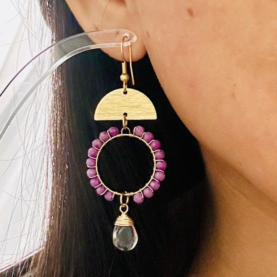 2 3/4 inches length dangle and drop earrings, perfect to add at your daily basis.