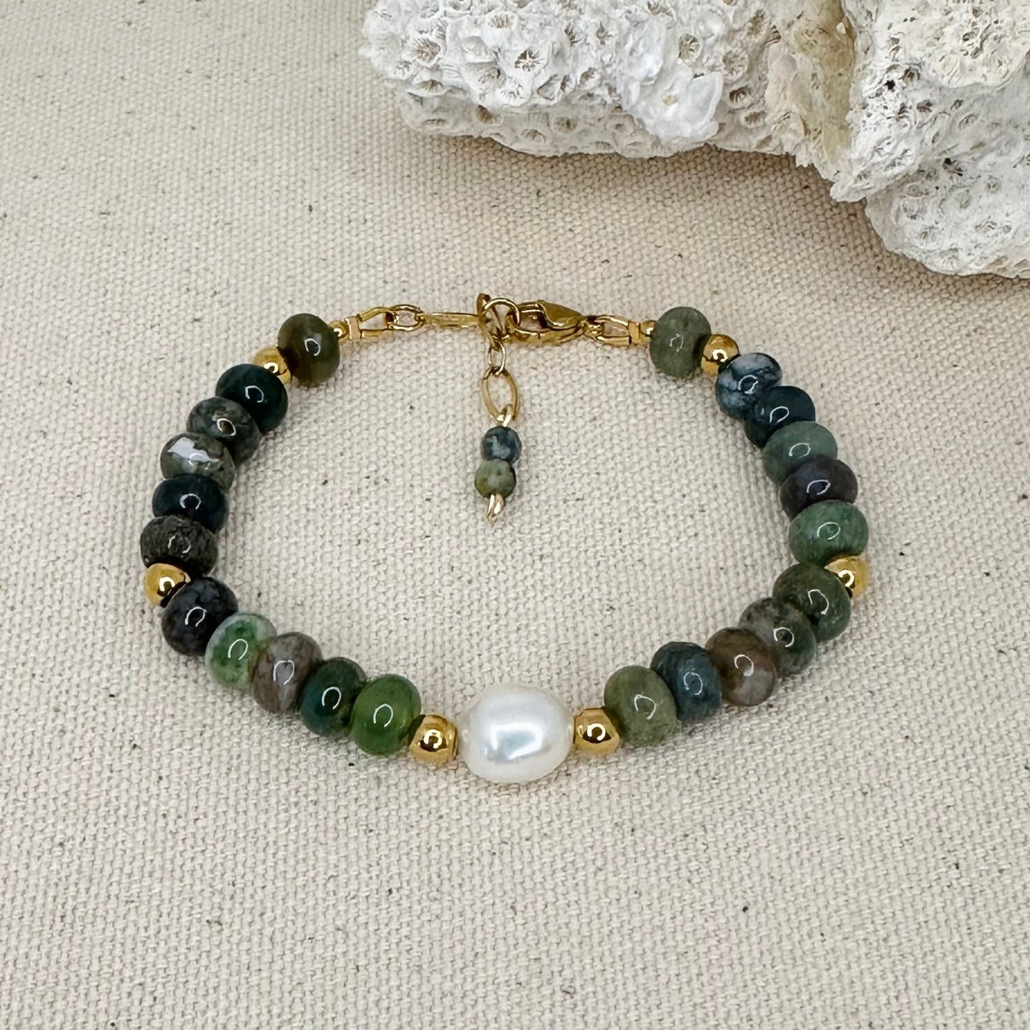 Fancy jasper gemstone is unique and may vary slightly in size and color.