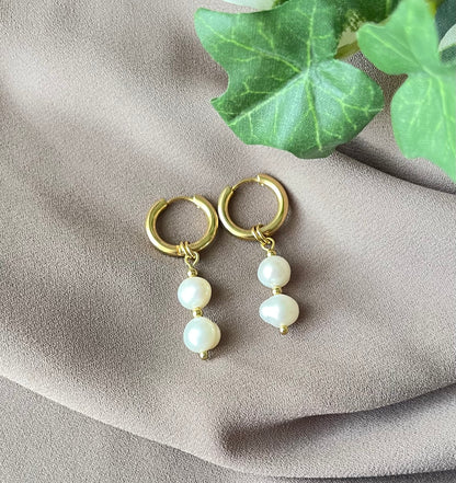 Gold Hoop Earrings with a choice of gemstone