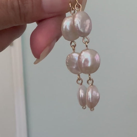 AA+ coin freshwater pearl earrings. Take them and you will love them, these beautiful earrings will last forever