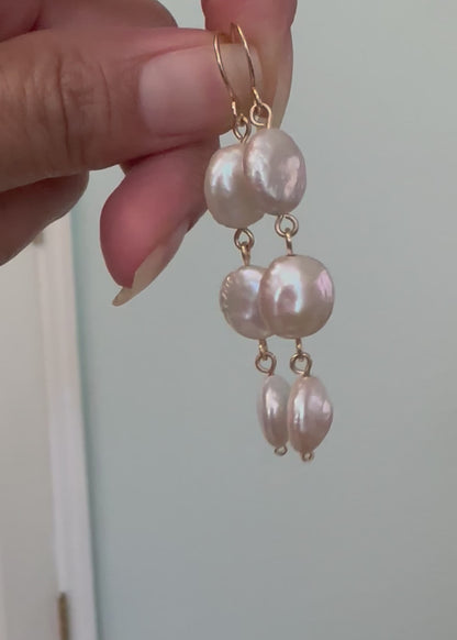 AA+ coin freshwater pearl earrings. Take them and you will love them, these beautiful earrings will last forever