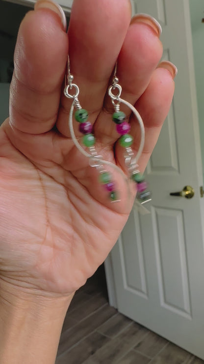 Ruby Zoisite earrings