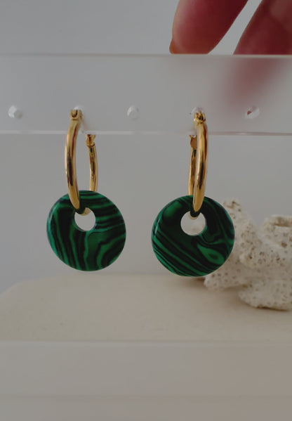 Malachite hoops