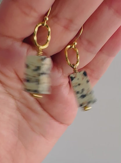 Dalmatian Dangle earrings