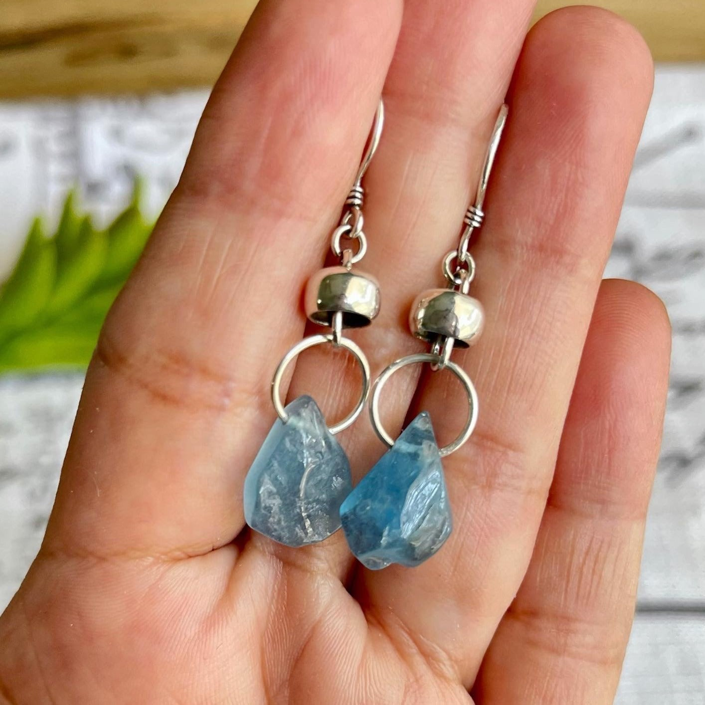 Our Baby Blue Earrings are a unique and stylish addition to any jewelry collection. Boasting an one-of-a-kind aquamarine teardrop, this eye-catching earrings is the perfect way to make a statement. Crafted to the highest quality of 950 Sterling Silver.